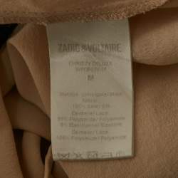 Pre Owned Zadig & Voltaire Light Pink Silk Lace Trimmed Christy Deluxe Camisole M