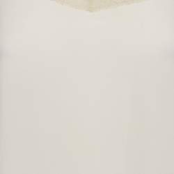 Pre Owned Zadig & Voltaire White Silk Lace Trimmed Camisole S