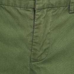 Pre Owned Zadig & Voltaire Olive Green Cotton Side Band Trousers S