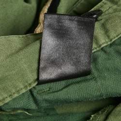 Pre Owned Zadig & Voltaire Olive Green Cotton Side Band Trousers S