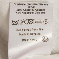 Pre Owned Zadig & Voltaire Silver Lurex Open Front Vollys Jacket S