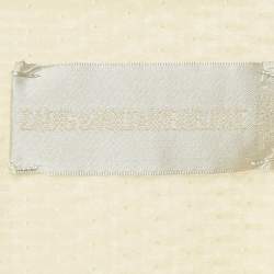 Pre Owned Zadig & Voltaire Deluxe Cream Patterned Silk Tack Dob Blouse S