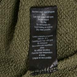 Pre Owned Zadig & Voltaire Sage Green Skull Embellished Cotton Anael Tunic Sweater S