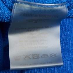 Pre Owned Zadig & Voltaire Blue Cotton & Modal Knit Amour Printed T-Shirt S