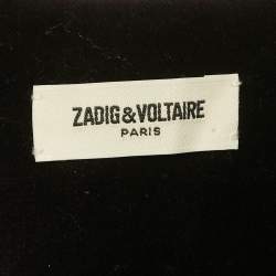 Pre Owned Zadig & Voltaire Purple Embroidered Velvet Vadim Blazer S