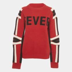 Pre Owned Zadig & Voltaire Red Fever Intarsia Wool Amber Bis Sweater M