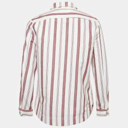 Pre Owned Zadig & Voltaire White Striped Cotton Tach Raye Jacket S 