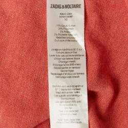 Pre Owned Zadig & Voltaire Candy Pink Lurex Knit Rimo Mini Dress XS