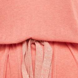 Pre Owned Zadig & Voltaire Candy Pink Lurex Knit Rimo Mini Dress XS