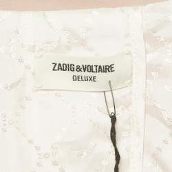 مملوكة مسبقًا Zadig & Voltaire Pink Star Patterned Crepe Victor Jacq Blazer S