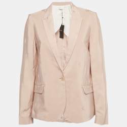 مملوكة مسبقًا Zadig & Voltaire Pink Star Patterned Crepe Victor Jacq Blazer S