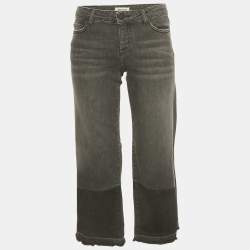 Pre Owned Zadig & Voltaire Grey Washed Denim Bay Gris Jeans M/Waist 28"