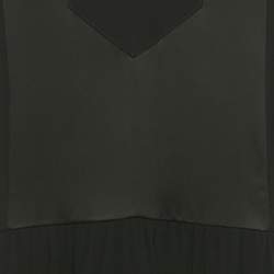 Pre Owned Zadig & Voltaire Black Crepe & Satin Trim Mini Dress L