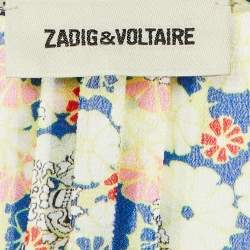 Pre Owned Zadig & Voltaire Multicolor Printed Silk Midi Dress S