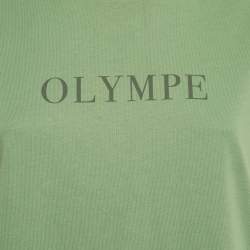 Pre Owned Zadig & Voltaire Green Printed Cotton Zoe Citation T-Shirt S 