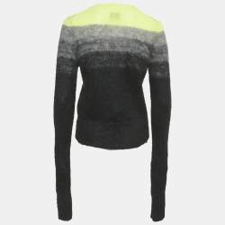 Pre Owned Zadig & Voltaire Black/Green Ombre Mohair Georgia Sweater S