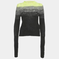 Pre Owned Zadig & Voltaire Black/Green Ombre Mohair Georgia Sweater S