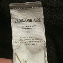 Pre Owned Zadig & Voltaire Black/Green Ombre Mohair Georgia Sweater S