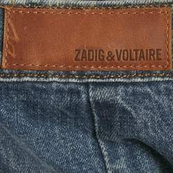 Pre Owned Zadig & Voltaire Blue Denim Juny Skirt M