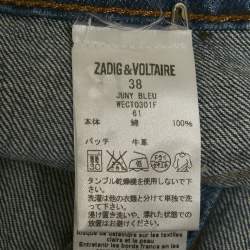 Pre Owned Zadig & Voltaire Blue Denim Juny Skirt M