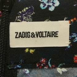 Pre Owned Zadig & Voltaire Black Floral Print Maxi Skirt S