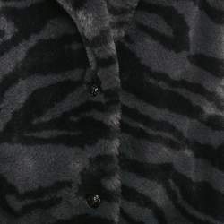 Pre Owned جاكيت فيرا نمر فرو مزيف رمادي زادك آند فولتيير مقاس كبير - ميديم