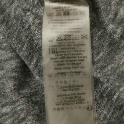 Pre Owned Zadig & Voltaire Grey Flocked Jersey Walk Chine Rock T-Shirt XS