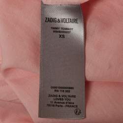 Pre Owned تيمي تومبوي زادك آند فولتيير قطني زهري بكشكش مقاس صغير جداً