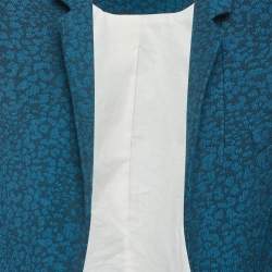 مملوكة مسبقًا Zadig & Voltaire Blue Jacquard Open Front Very Leo Blazer S