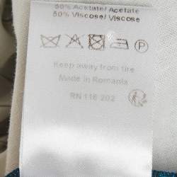 مملوكة مسبقًا Zadig & Voltaire Blue Jacquard Open Front Very Leo Blazer S