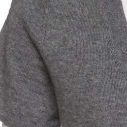 Pre Owned Zadig and Voltaire Grey Studded Short Sleeve Dublini Cardigan M