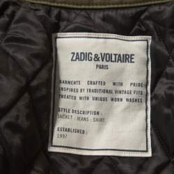 Pre Owned Zadig and Voltaire Green Cotton Timber Patch Jacket M