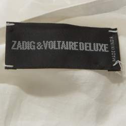 Zadig and Voltaire White Cotton Lace Detail Sleeveless Dress S