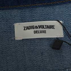 Pre Owned Zadig & Voltaire Blue Embroidered Denim Tackl Shirt XS