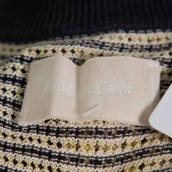 Pre Owned توب زادك آند فولتير تانك شبك صيد سمك غوس تريكو مخطط كريمي M