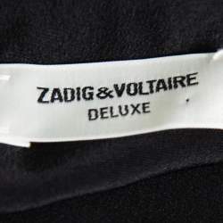 Pre Owned Zadig and Voltaire Black Silk Timothee Deluxe Shirt S
