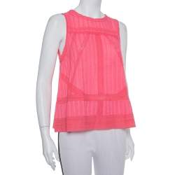 Pre Owned Zadig and Voltaire Pink Cotton Sleeveless Tank Top S