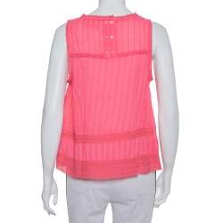 Pre Owned Zadig and Voltaire Pink Cotton Sleeveless Tank Top S