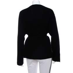 Zadig & Voltaire Black Cashmere Wool Studded Lemmy Cardigan M/L