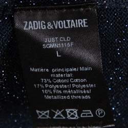 Zadig & Voltaire Ombre Lurex Rib Knit Just Sweater L