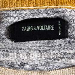 Zadig & Voltaire Ombre Lurex Rib Knit Just Sweater L