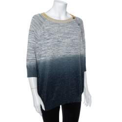 Zadig & Voltaire Ombre Lurex Rib Knit Just Sweater L