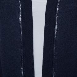 Zadig & Voltaire Navy Blue Merino Wool Romy Long Cardigan L