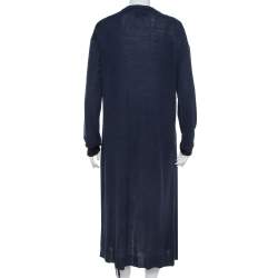 Zadig & Voltaire Navy Blue Merino Wool Romy Long Cardigan L