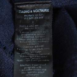 Zadig & Voltaire Navy Blue Merino Wool Romy Long Cardigan L