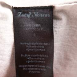 Zadig and Voltaire Green Velvet Button Front Vero Blazer S