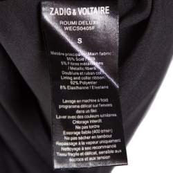 مملوكة مسبقًا Zadig & Voltaire Green Printed Fil Coupe Faux Wrap Asymmetric Hem Roumi Deluxe Dress S