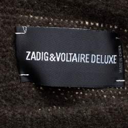 Zadig & Voltaire Dark Green Cashmere Athina Deluxe Sweater (One Size)