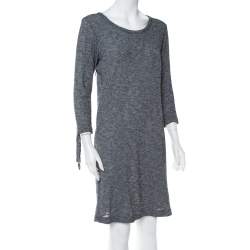 Zadig & Voltaire Grey Wool Winter Fringes Mini Dress S