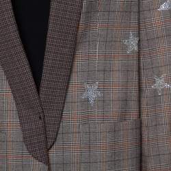 Zadig & Voltaire Brown Wool Blend Verdun Mix Check Patterned Blazer M
